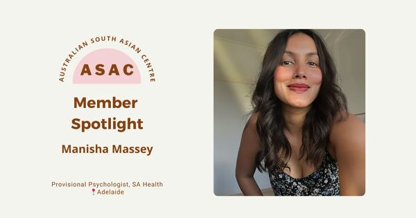 Manisha Massey is a PhD Clinical Psychology Candidate from New Delhi, currently residing in Adelaide. Her professional focus is mainly to understand how childhood trauma presents in the bodies and relationships of adult South Asian Women, with the aim of decolonising trauma therapy.